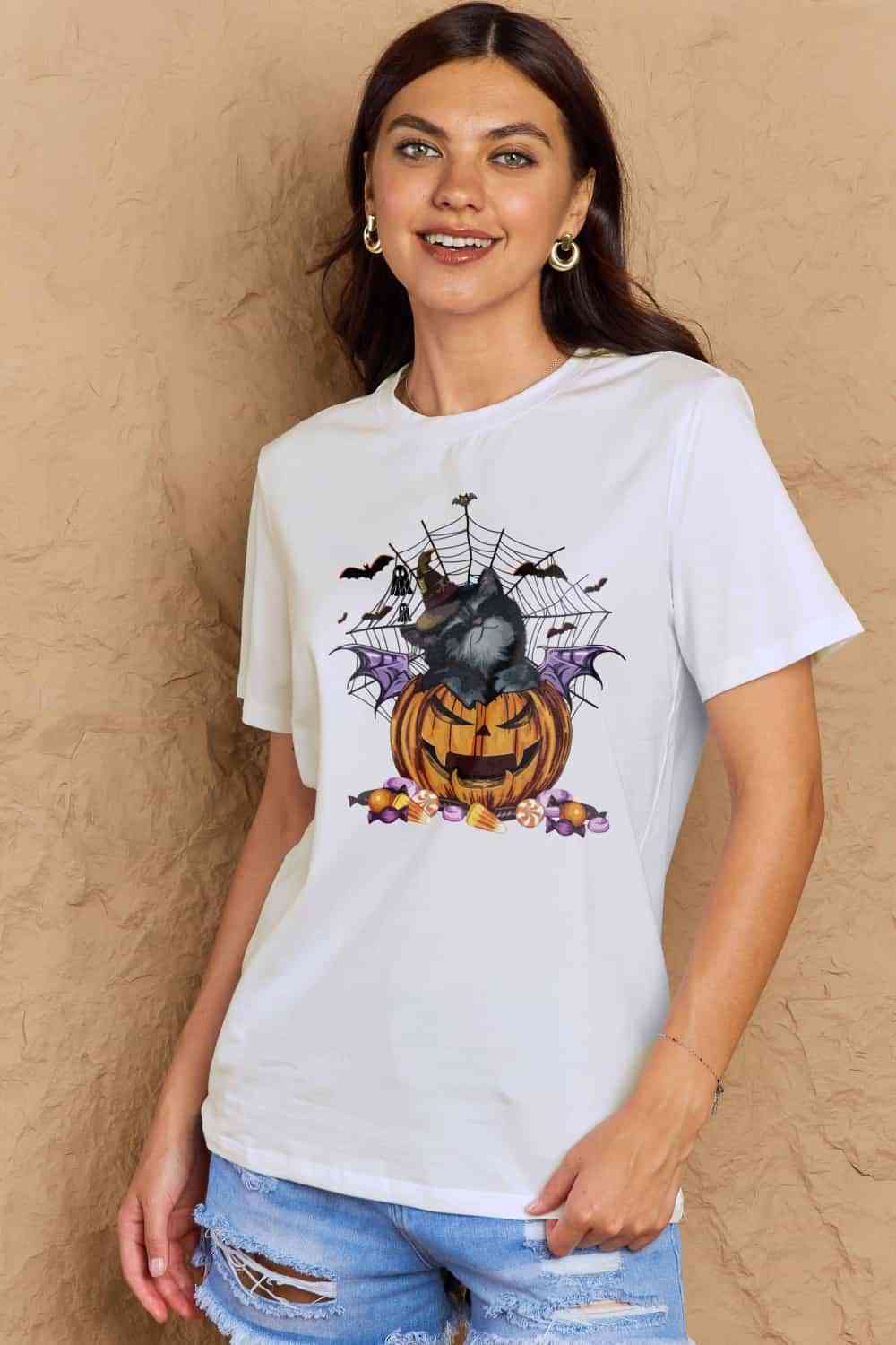 Simply Love Full Size Jack-O'-Lantern Graphic T-Shirt