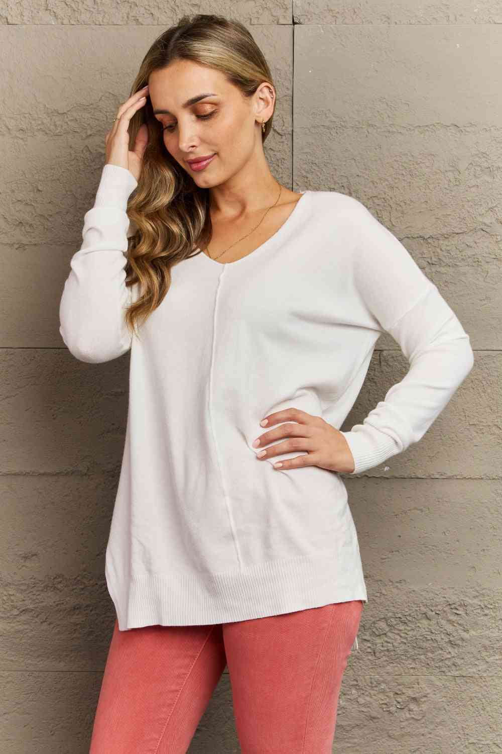 Sweater Weather Center Seam Tunic Sweater