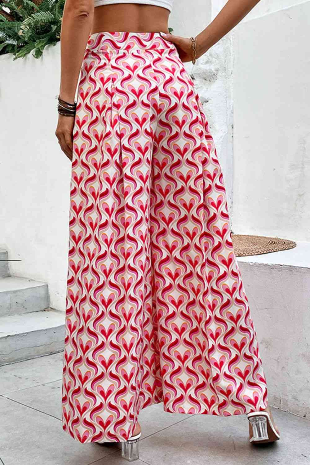 Printed High-Waist Culottes