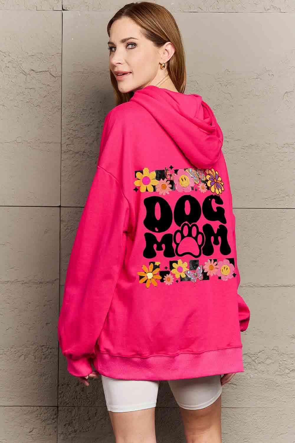 Simply Love Simply Love Full Size DOG MOM Graphic Hoodie