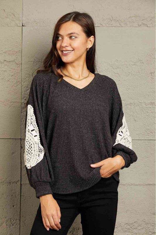 Lace Patch Detail Sweater