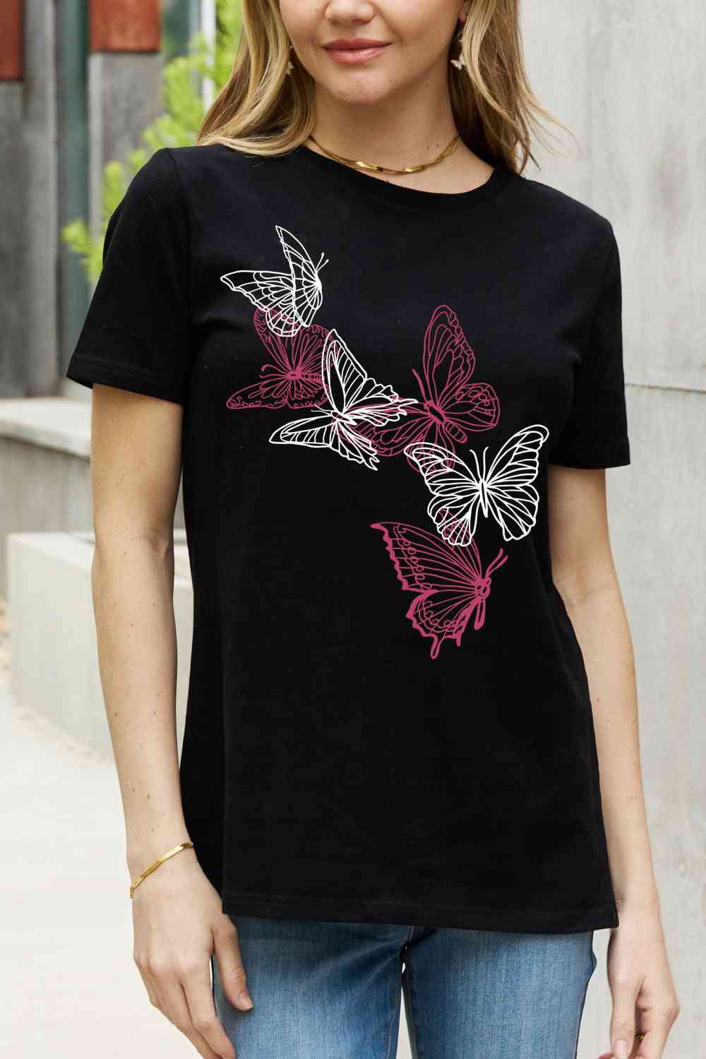 Simply Love Simply Love Full Size Butterfly Graphic Cotton Tee