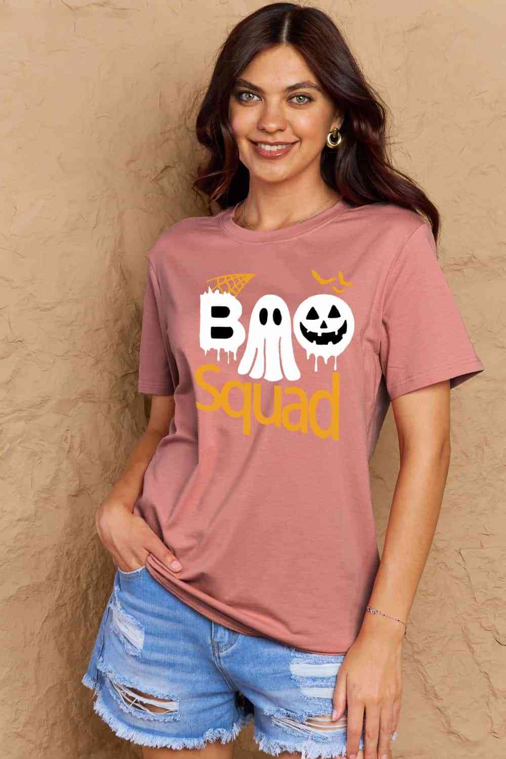 Simply Love Full Size BOO SQUAD Graphic Cotton T-Shirt