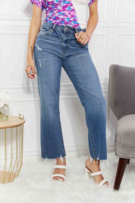 Melanie Crop Wide Leg Jeans