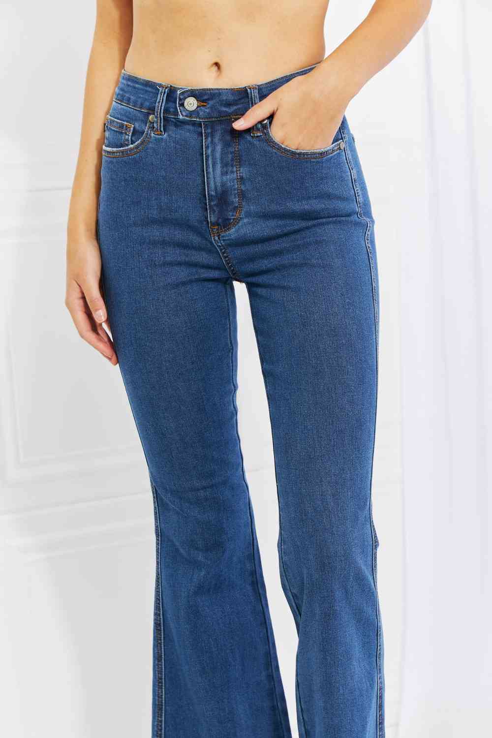 Ava Cool Denim Tummy Control Flare