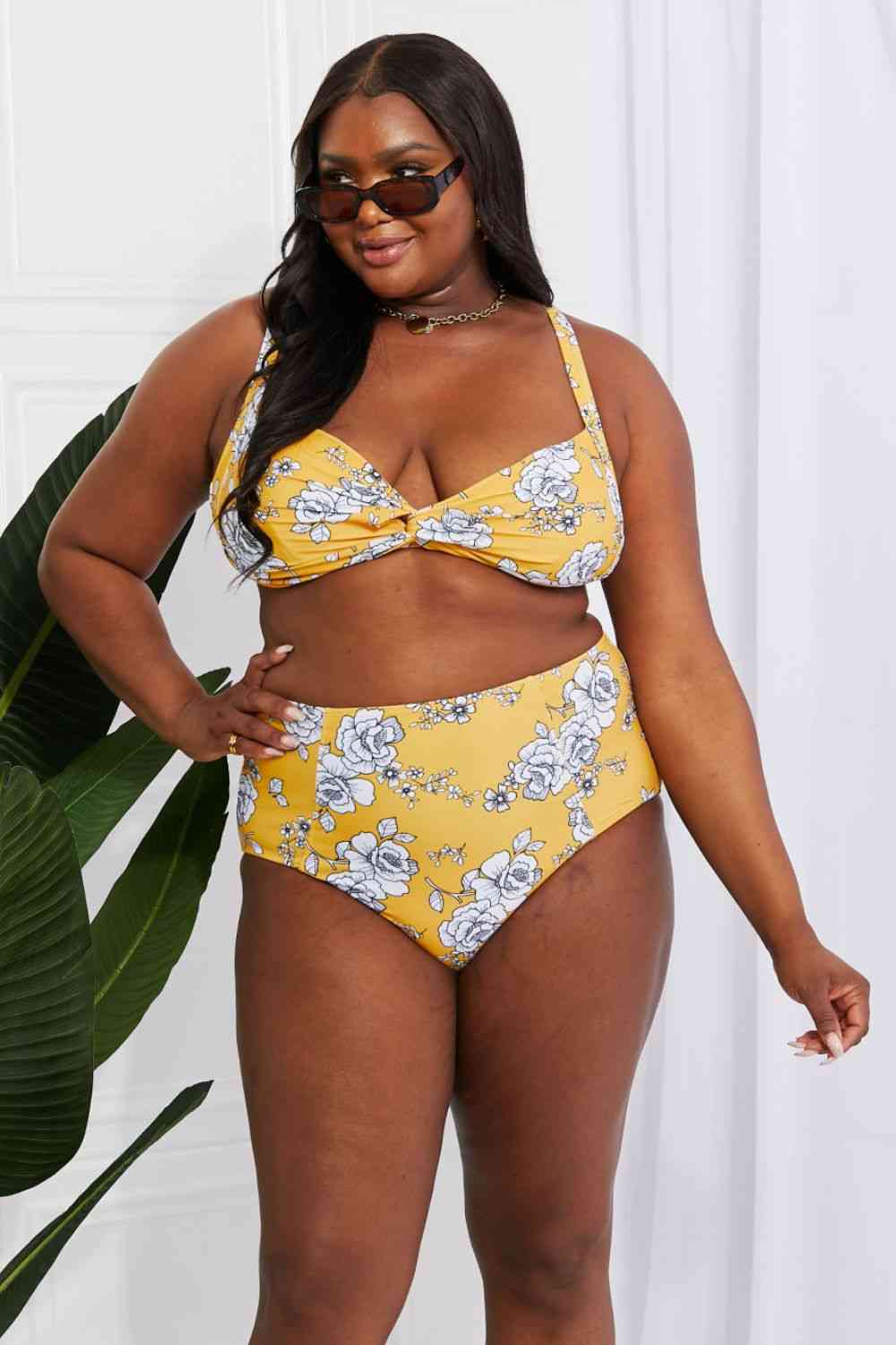 Take A Dip Twist High-Rise Bikini in Mustard