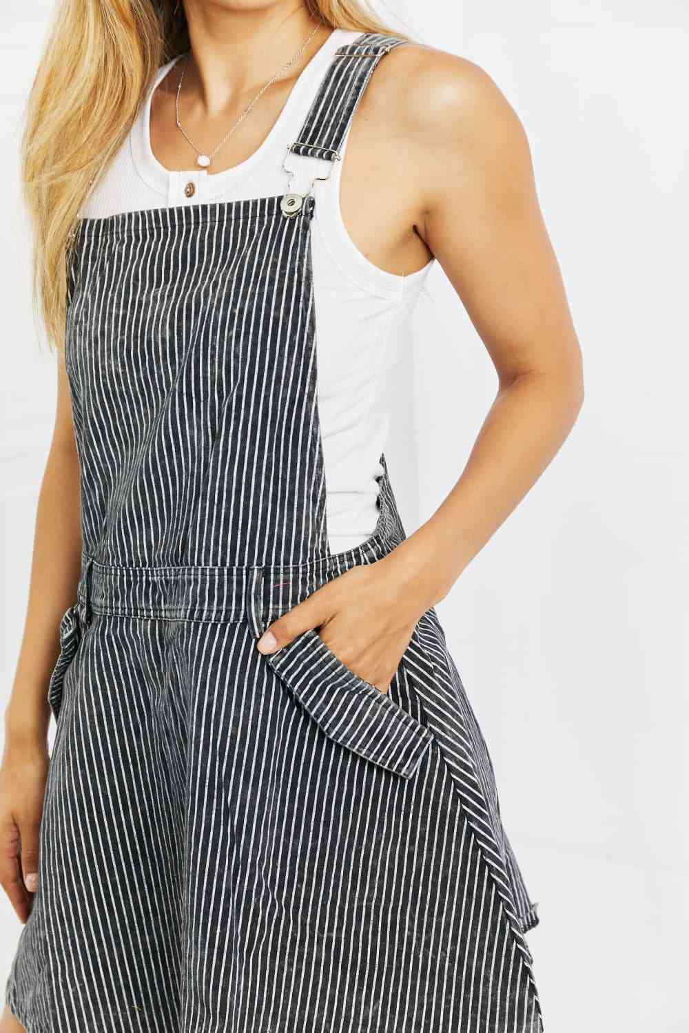 To The Park Overall Dress in Black