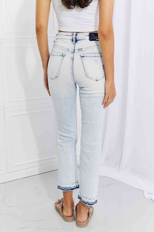 Camille Acid Wash Crop Straight Jeans