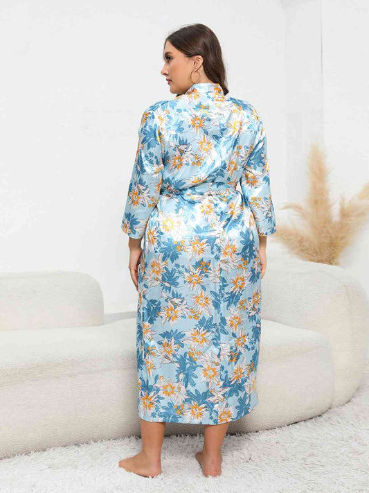 Plus Size Tie Waist Robe