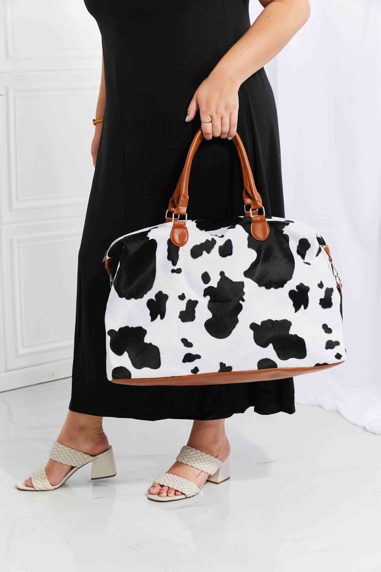 Animal Print Plush Weekender Bag