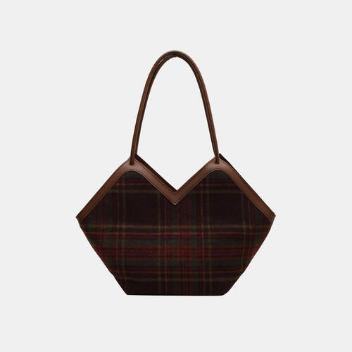 Plaid Print Tote Bag