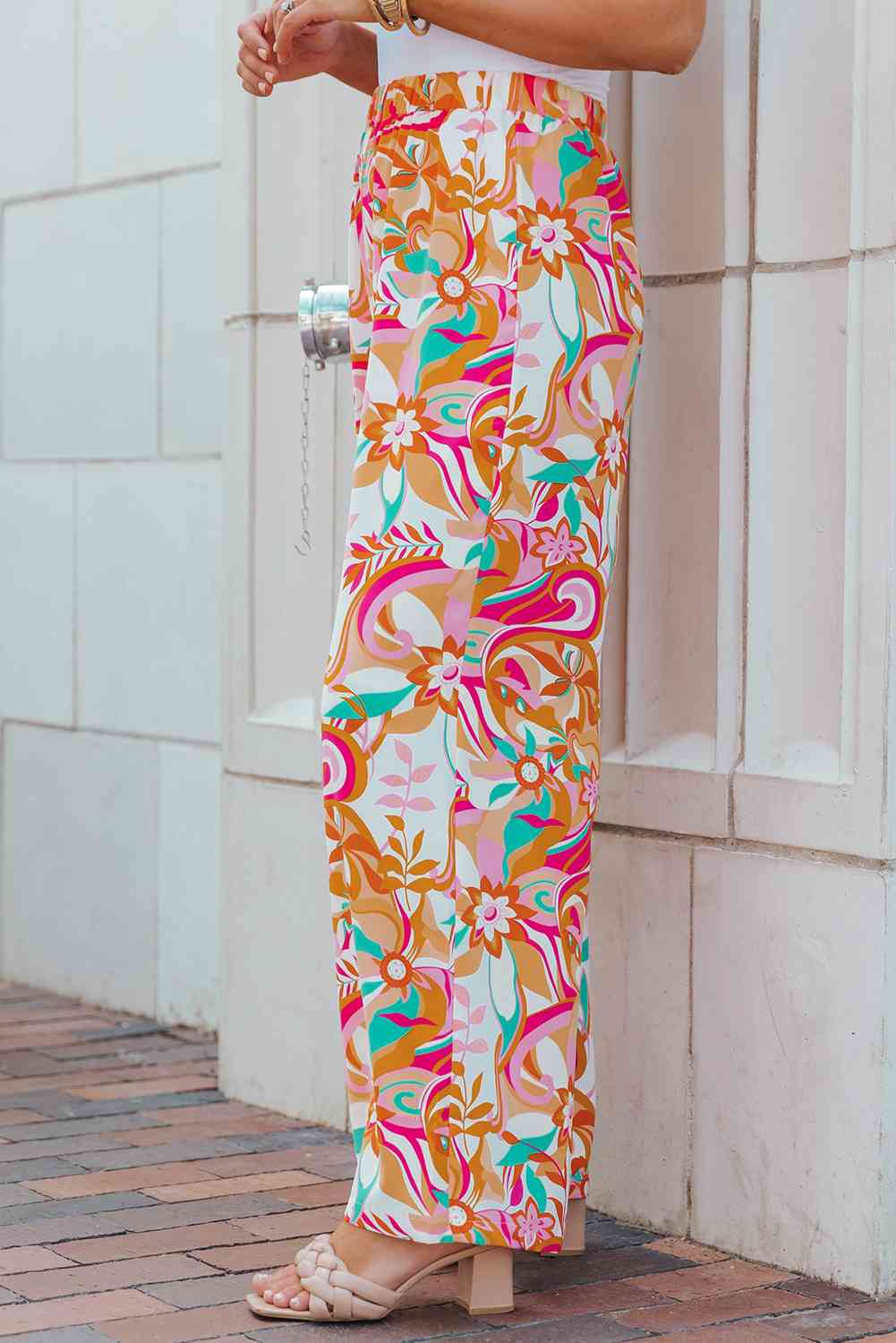 Floral Wide Leg Pants