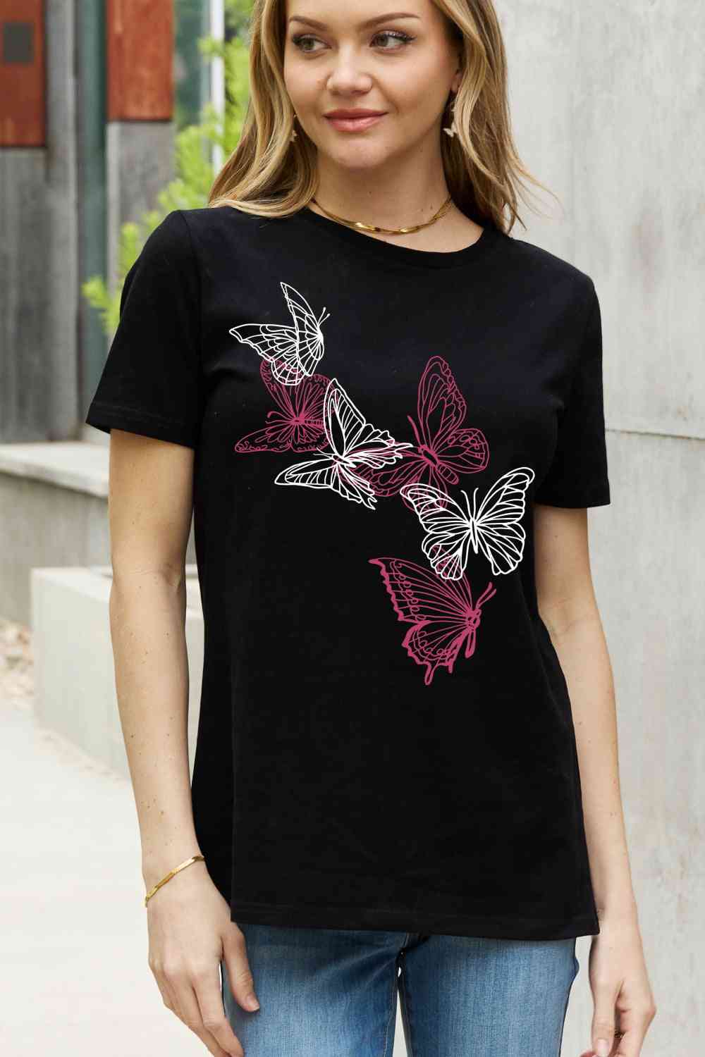 Simply Love Simply Love Full Size Butterfly Graphic Cotton Tee