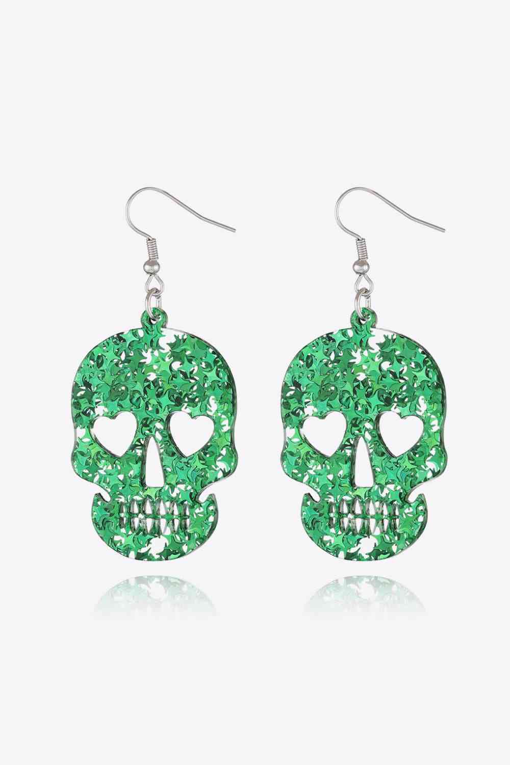 Acrylic Skull Drop Earrings