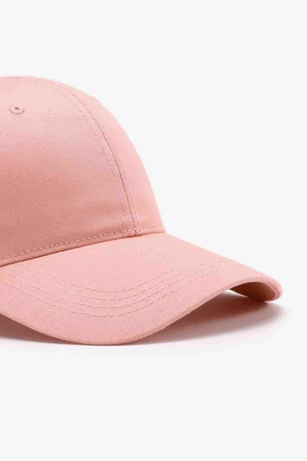 Plain Adjustable Cotton Baseball Cap