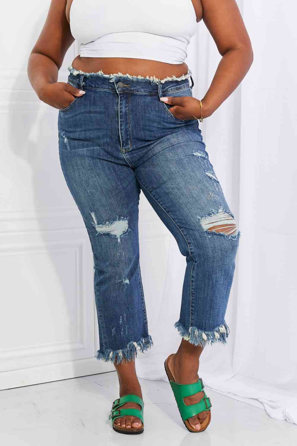 Undone Chic Straight Leg Jeans