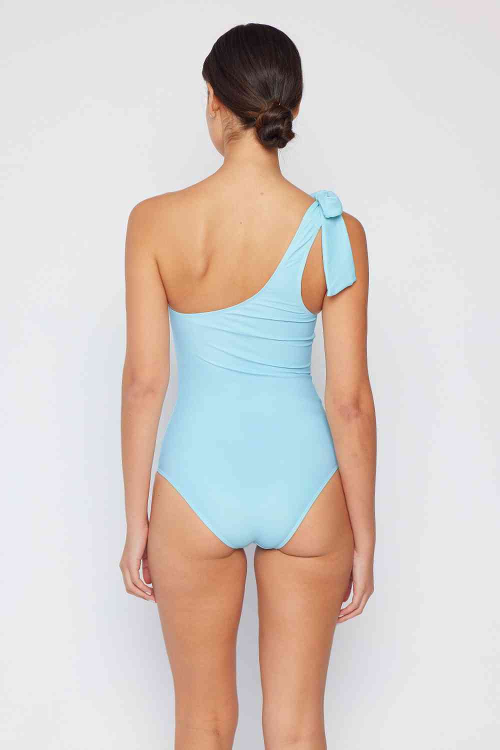 Vacay Mode One Shoulder Swimsuit in Pastel Blue