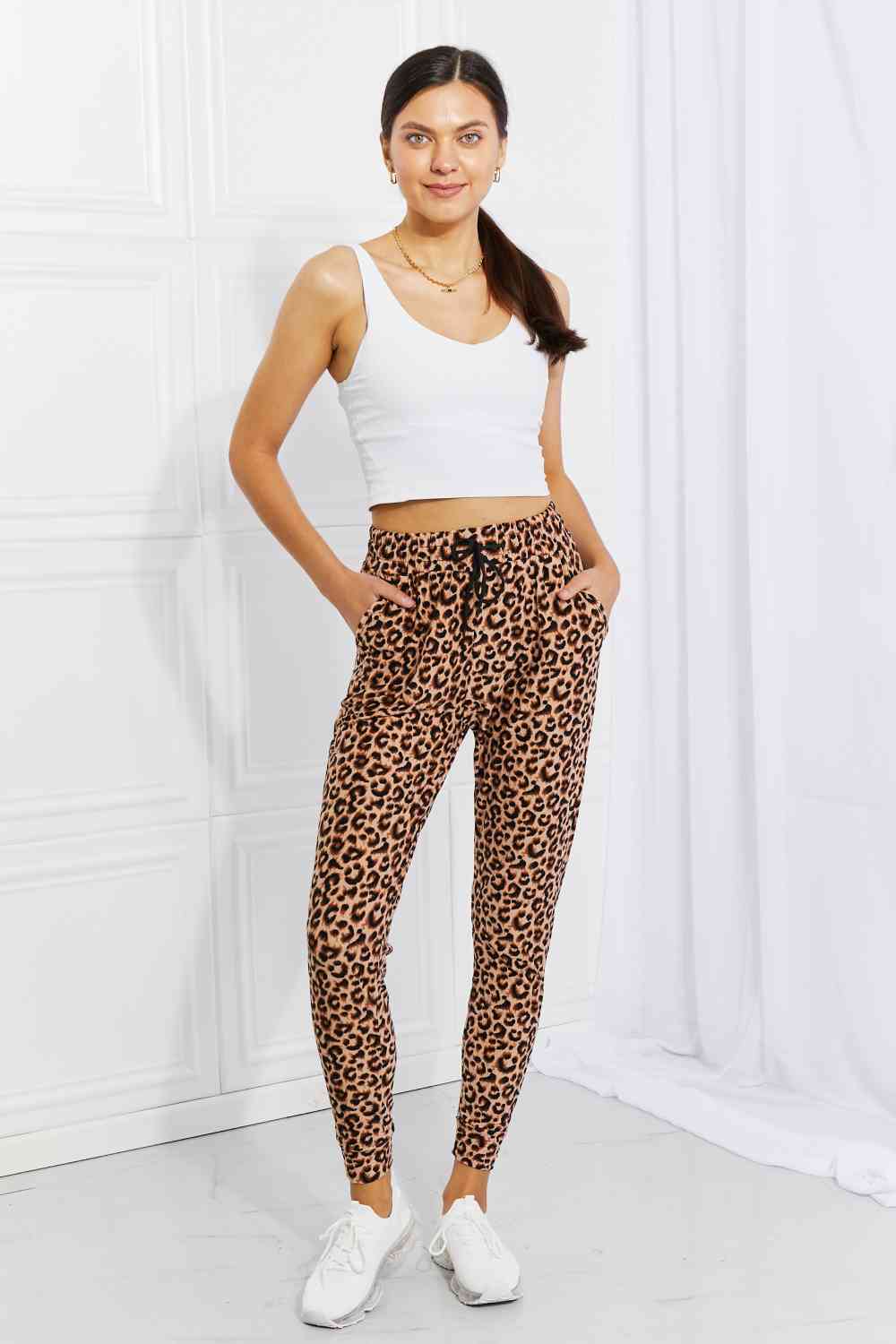 Spotted Downtown Leopard Print Joggers