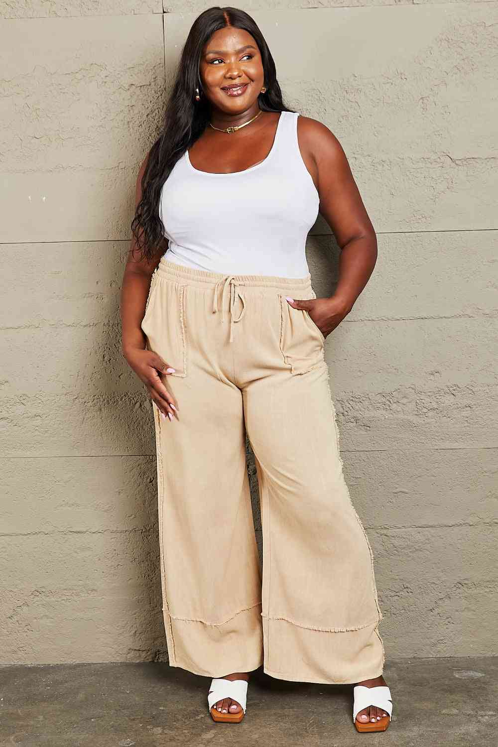 Love Me Mineral Wash Wide Leg Pants