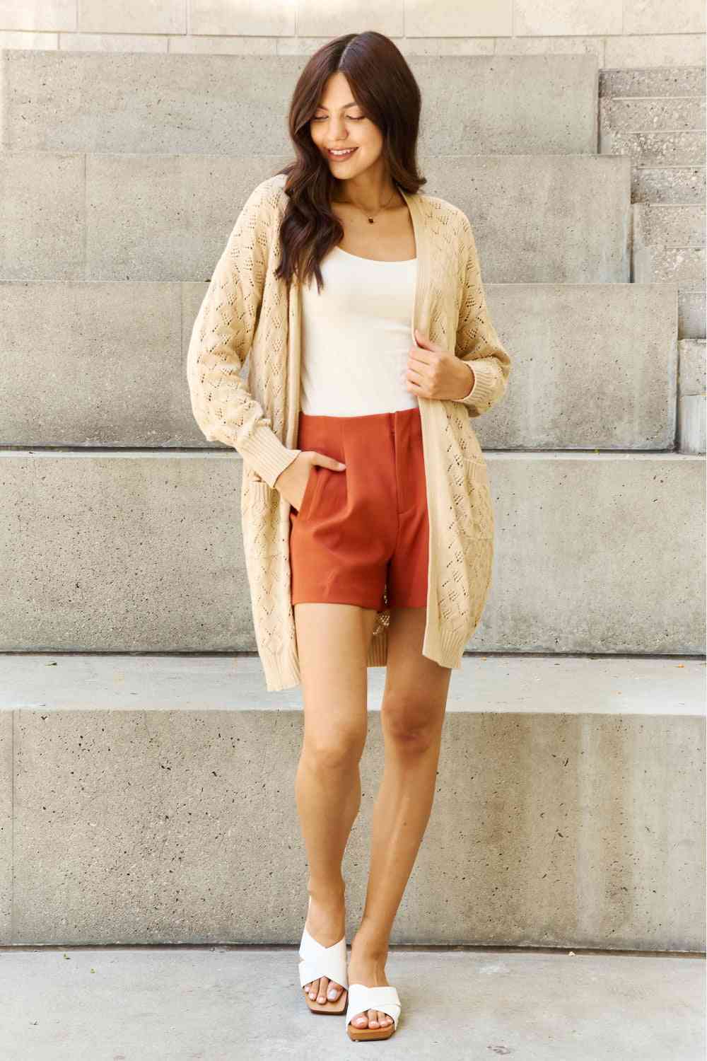 Breezy Days Open Front Sweater Cardigan