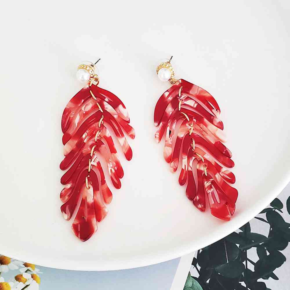 Leaf Shape Dangle Earrings