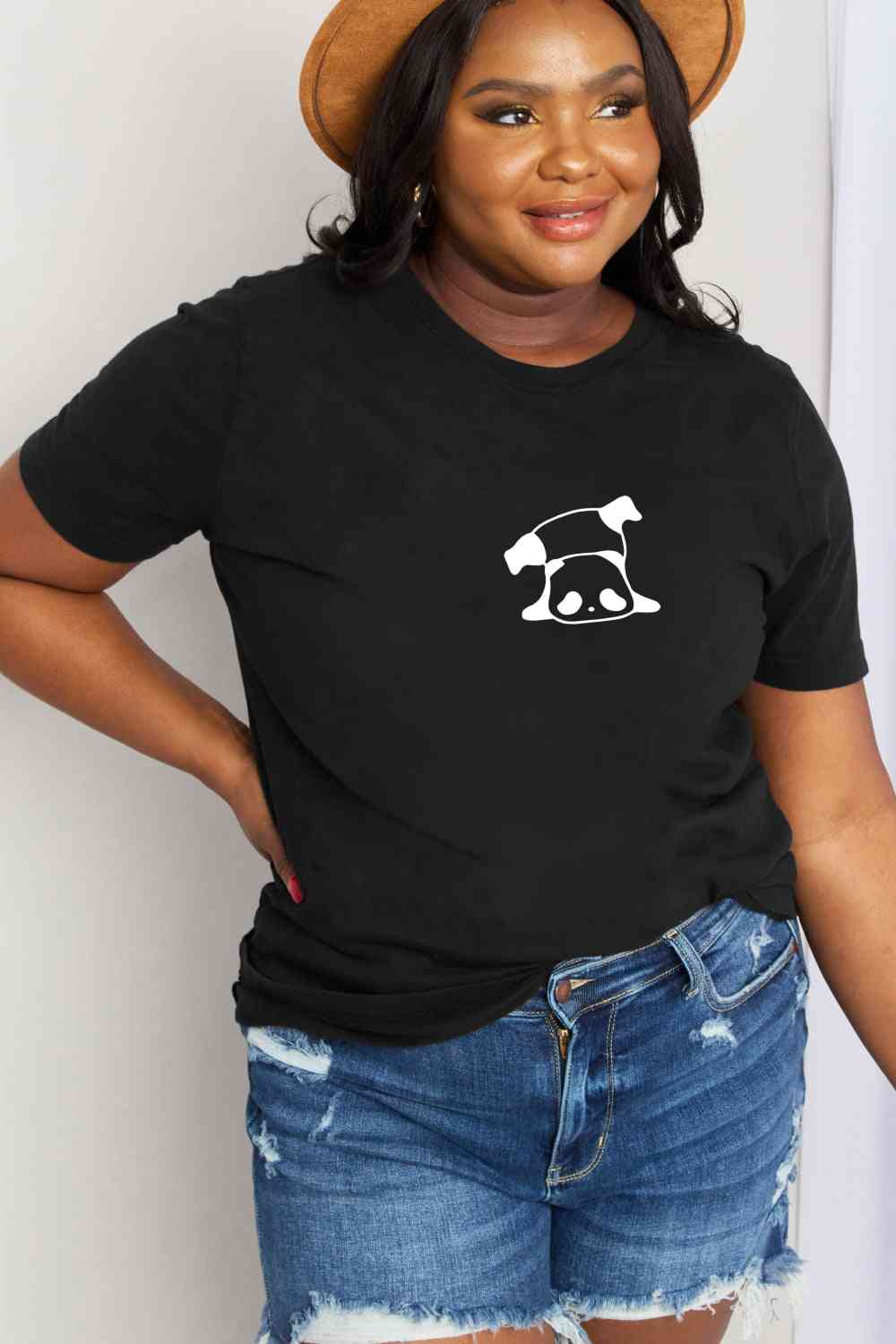 Simply Love Full Size Panda Graphic Cotton Tee