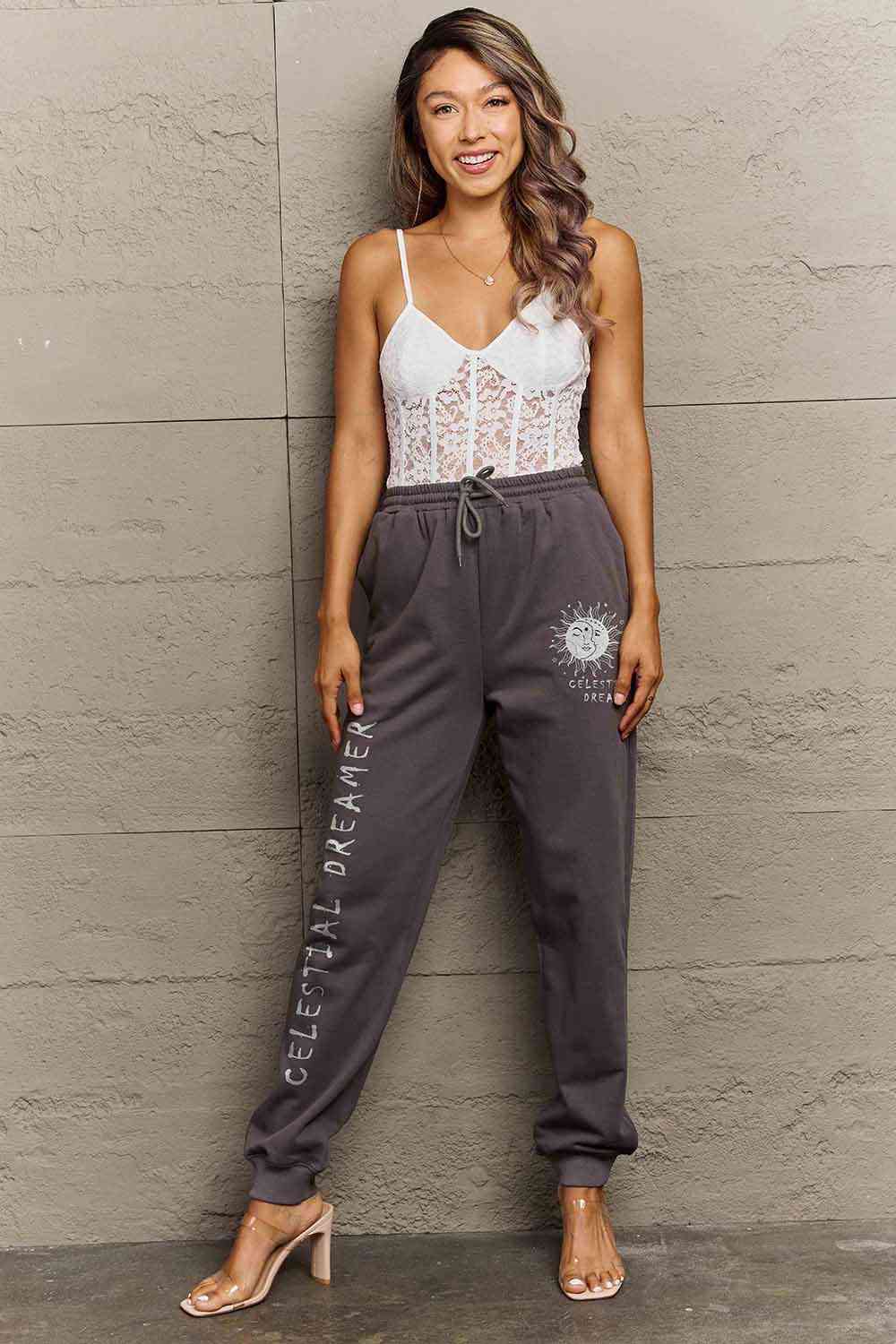 Simply Love Full Size CELESTIAL DREAMER Graphic Sweatpants