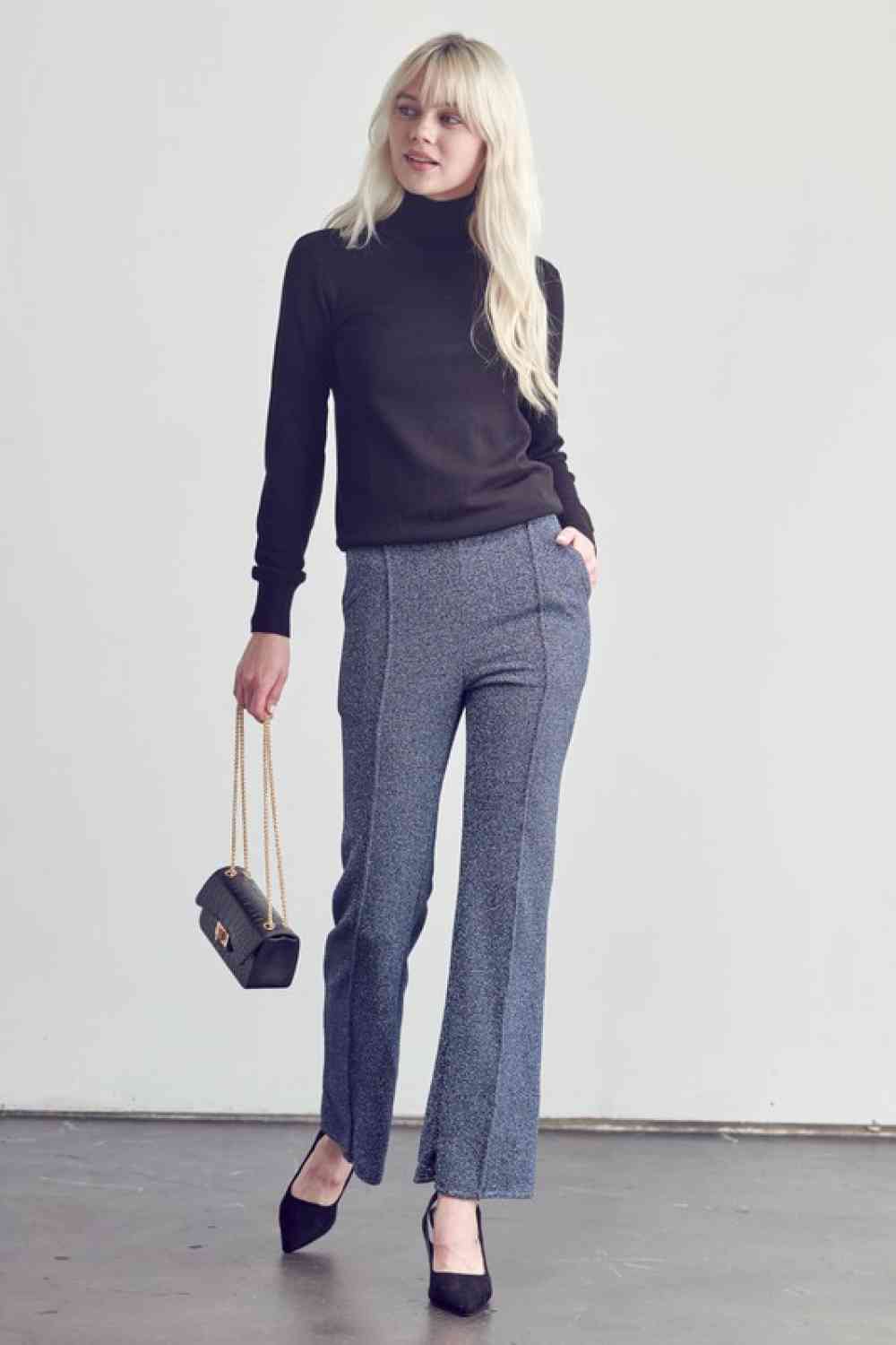 Center Seam Straight Leg Pants in Denim