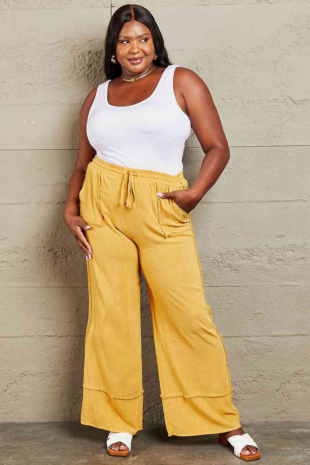 Love Me Mineral Wash Wide Leg Pants