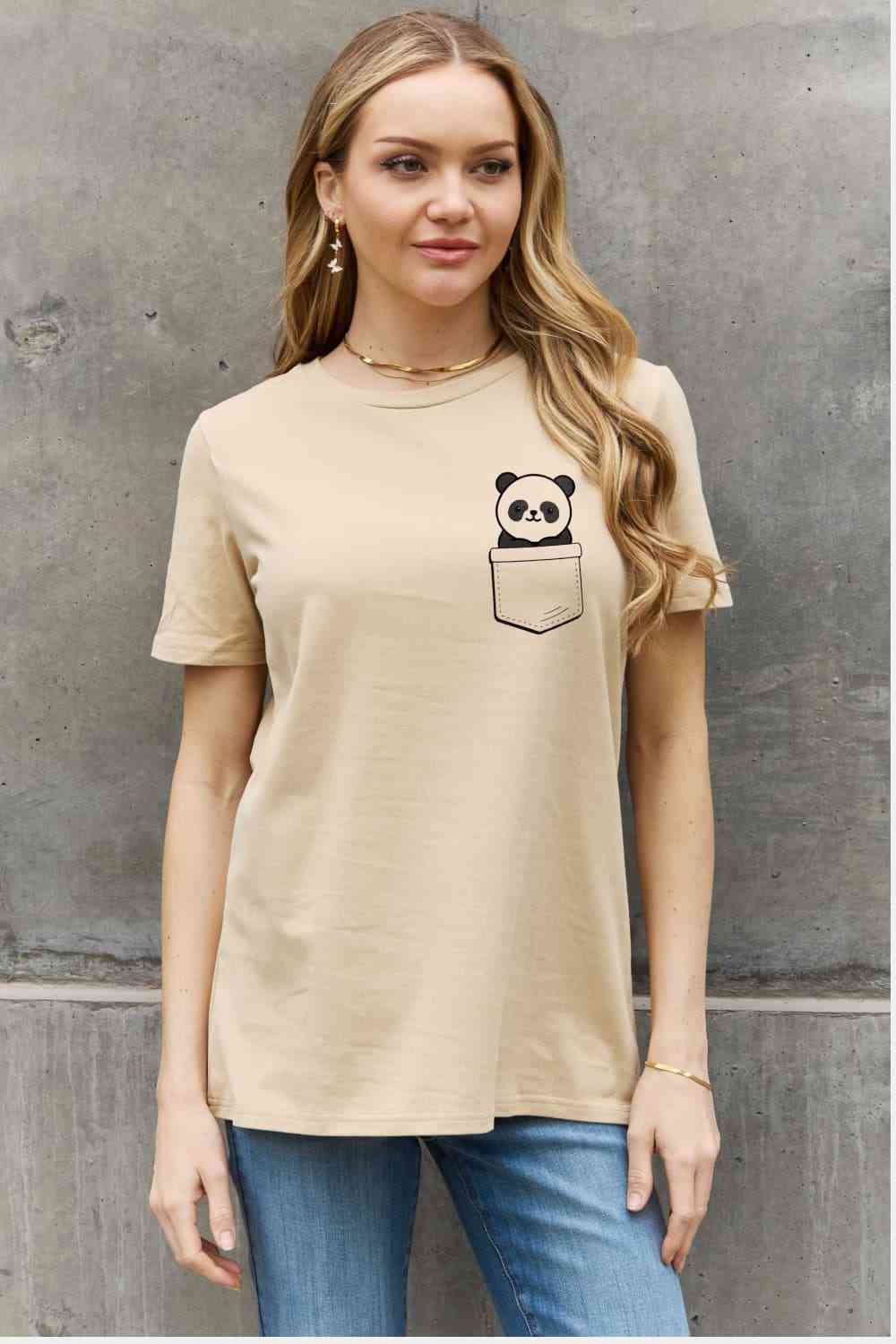 Simply Love Full Size Panda Graphic Cotton Tee