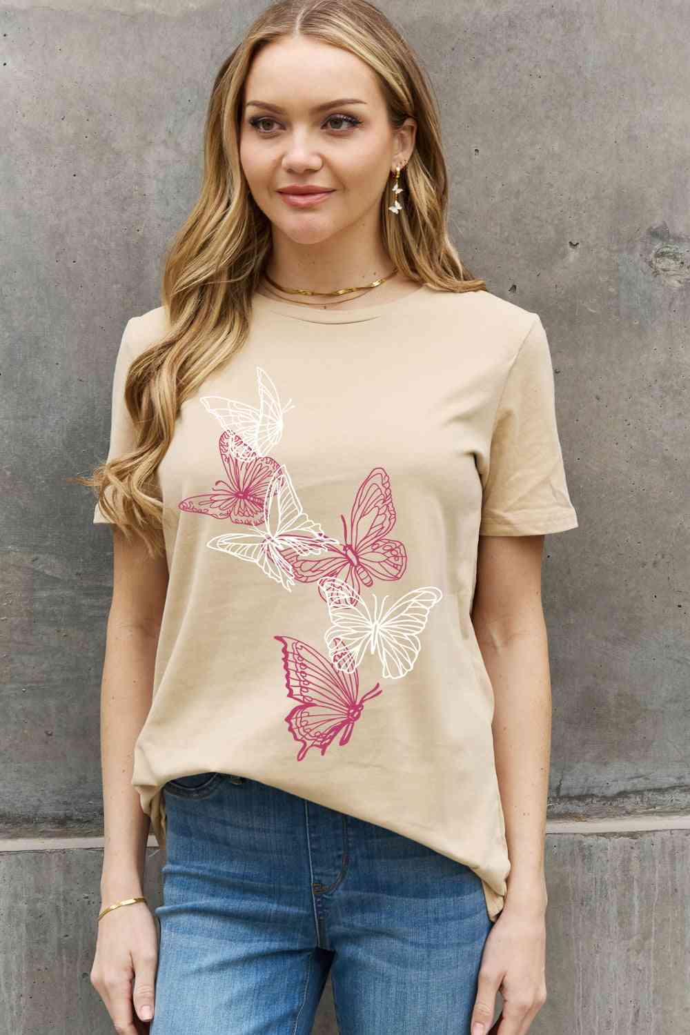 Simply Love Simply Love Full Size Butterfly Graphic Cotton Tee