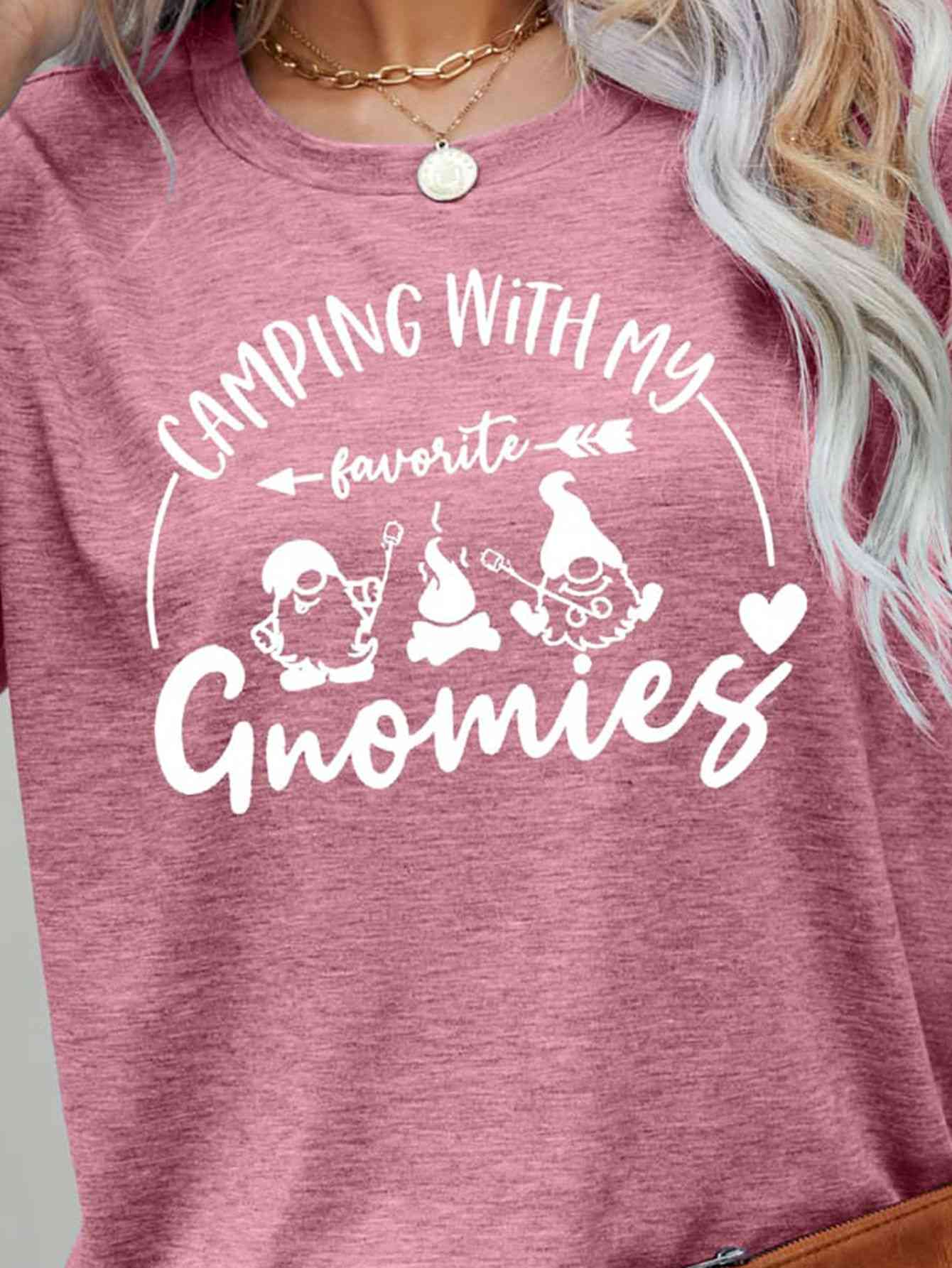 CAMPING WITH MY FAVORITE GNOMIES Graphic Tee