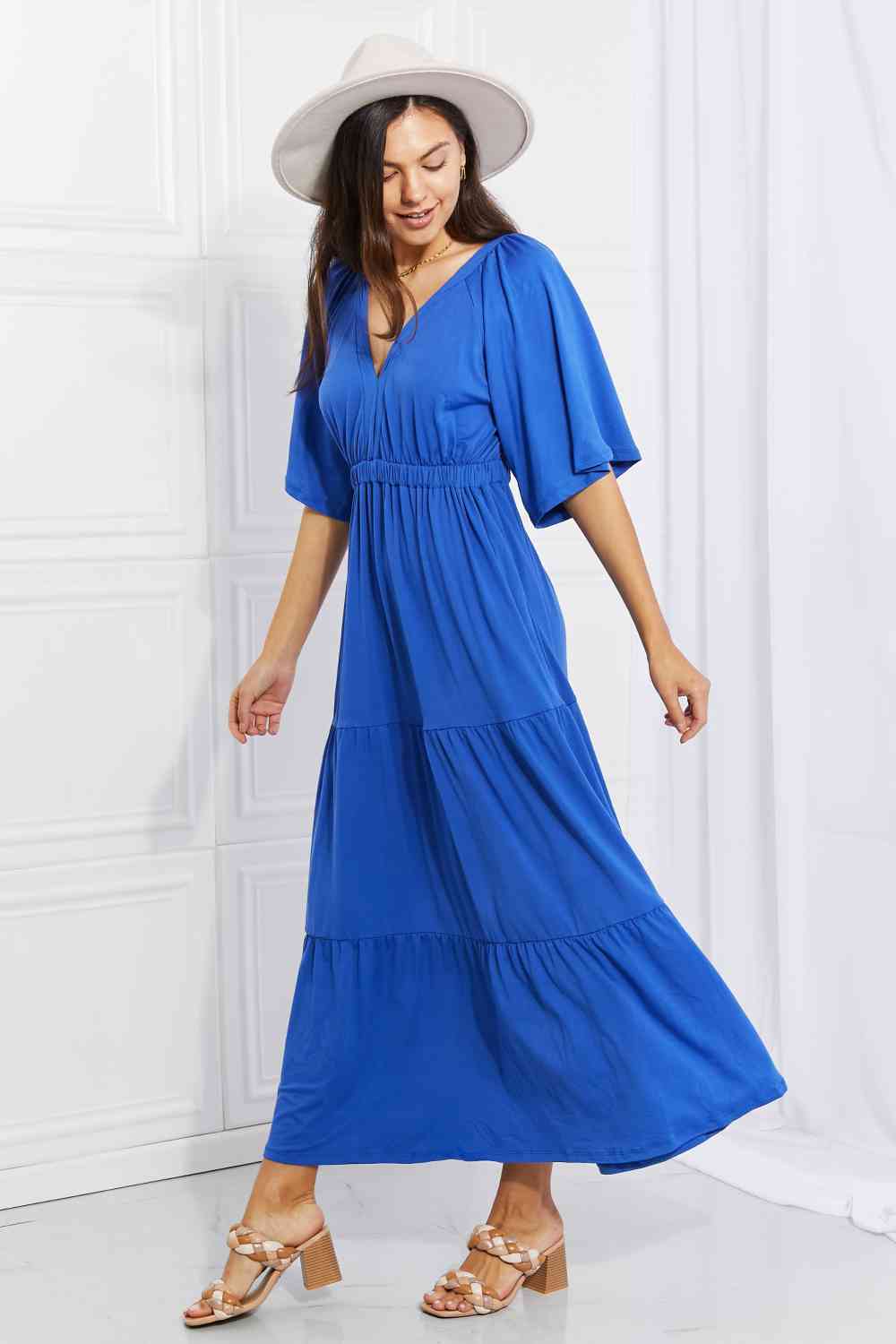 My Muse Flare Sleeve Tiered Maxi Dress