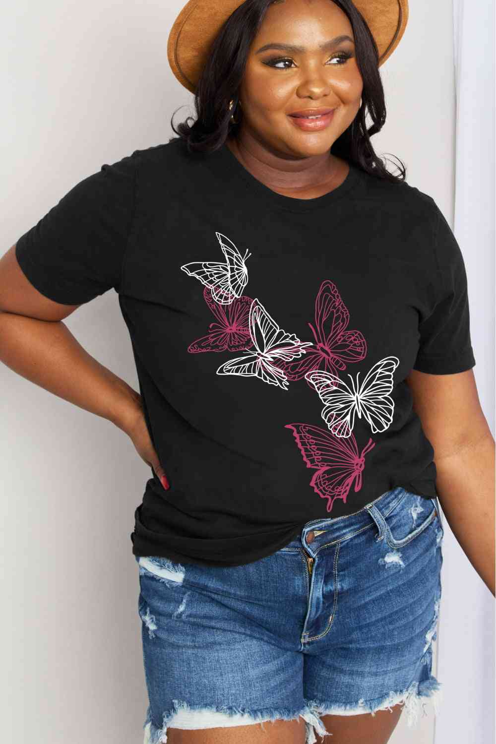 Simply Love Simply Love Full Size Butterfly Graphic Cotton Tee