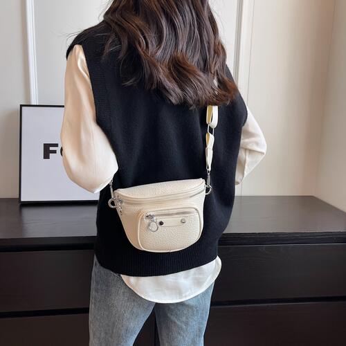 Texture PU Leather Crossbody Bag