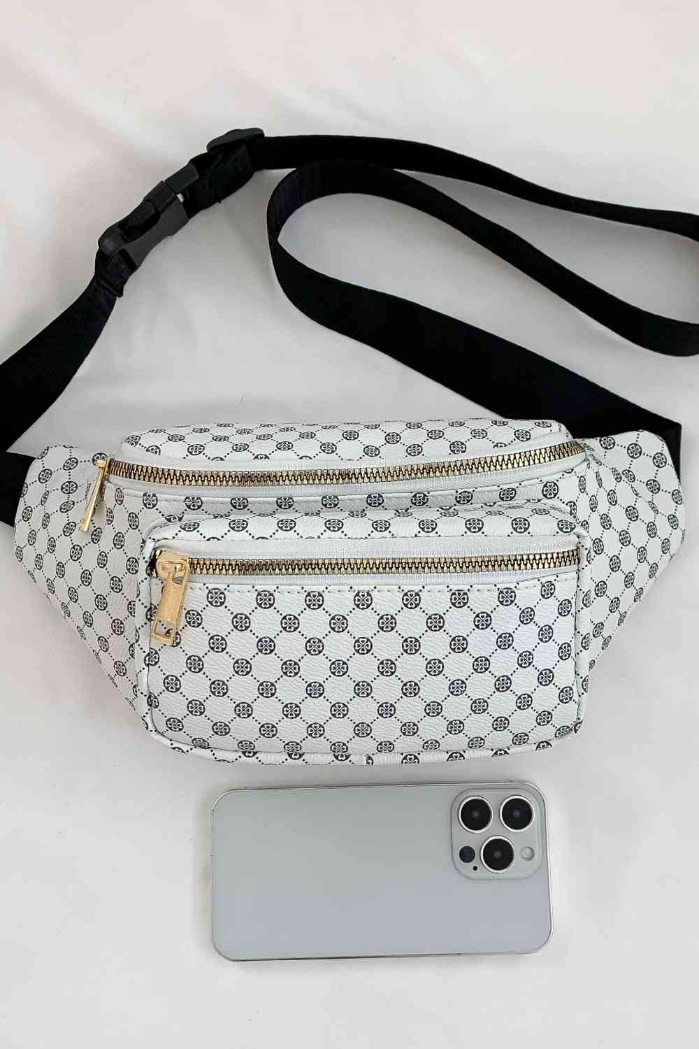 Printed PU Leather Sling Bag