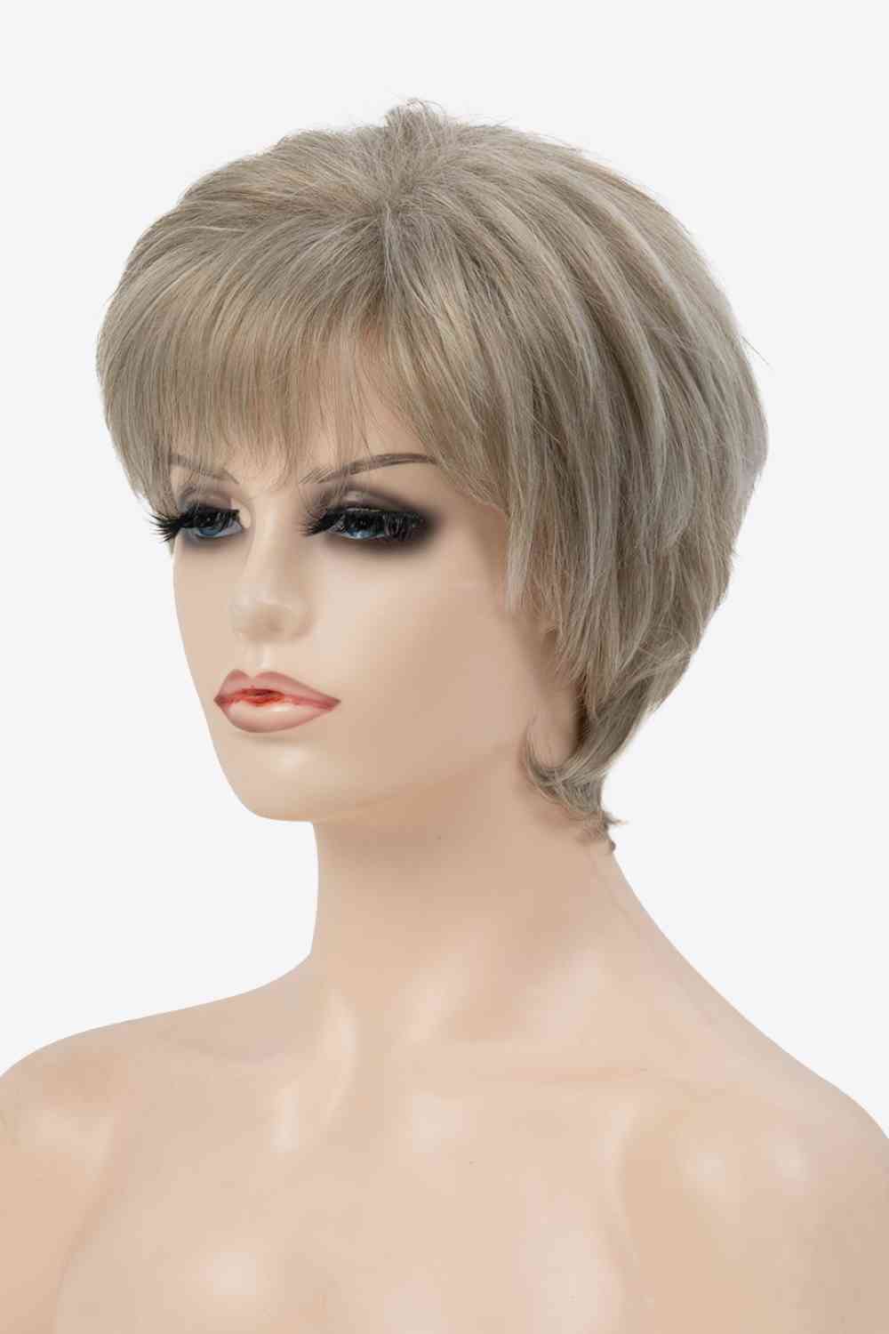 Full Machine Made Short Layered Wigs 4''