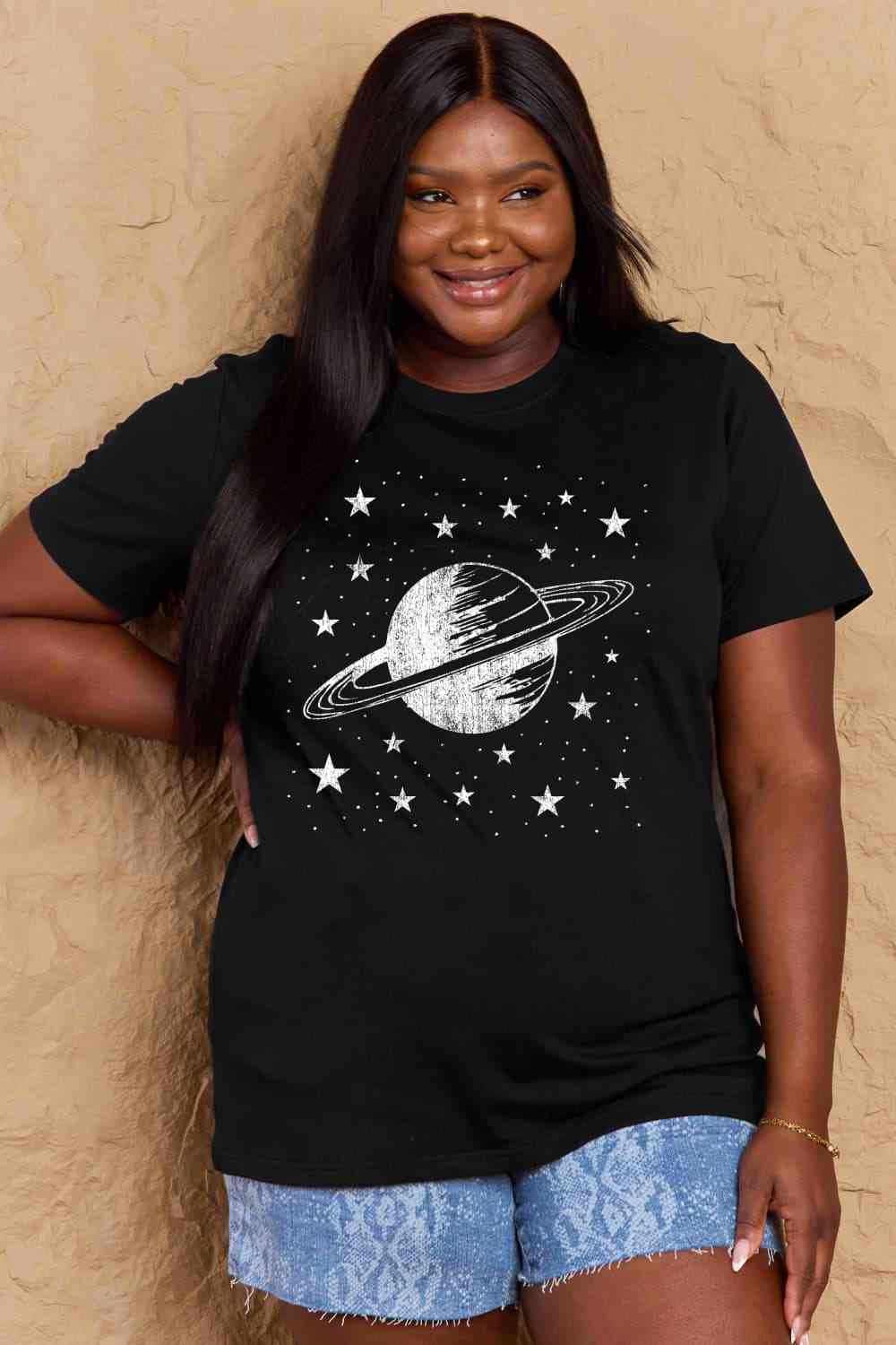 Simply Love Full Size Planet Graphic Cotton T-Shirt