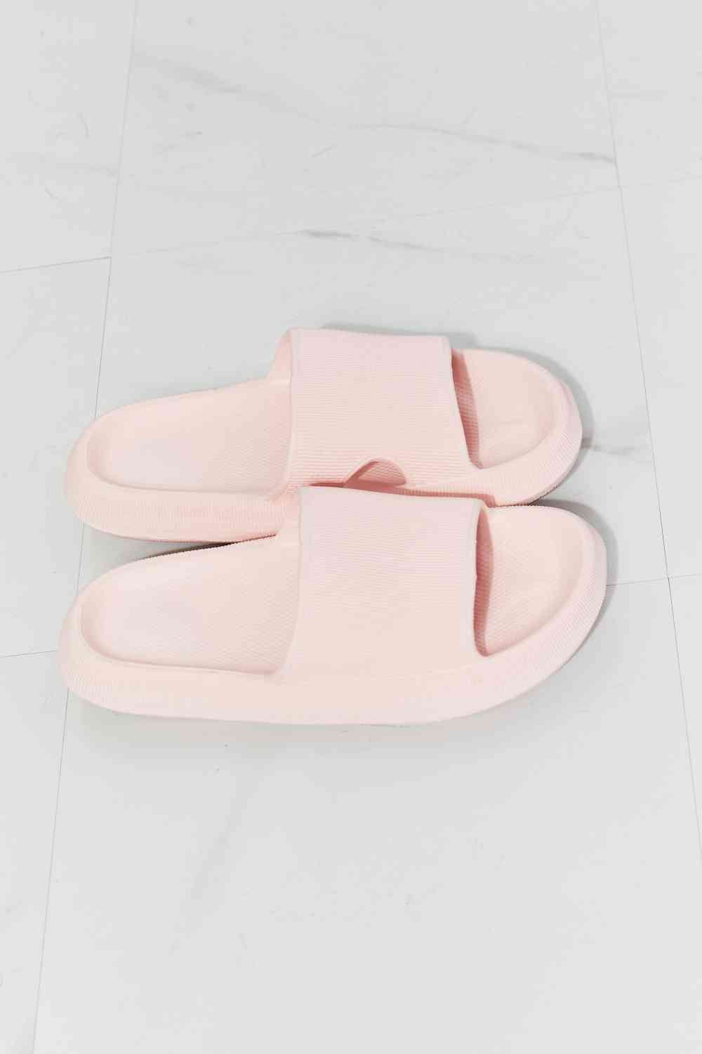 Arms Around Me Open Toe Slide in Pink