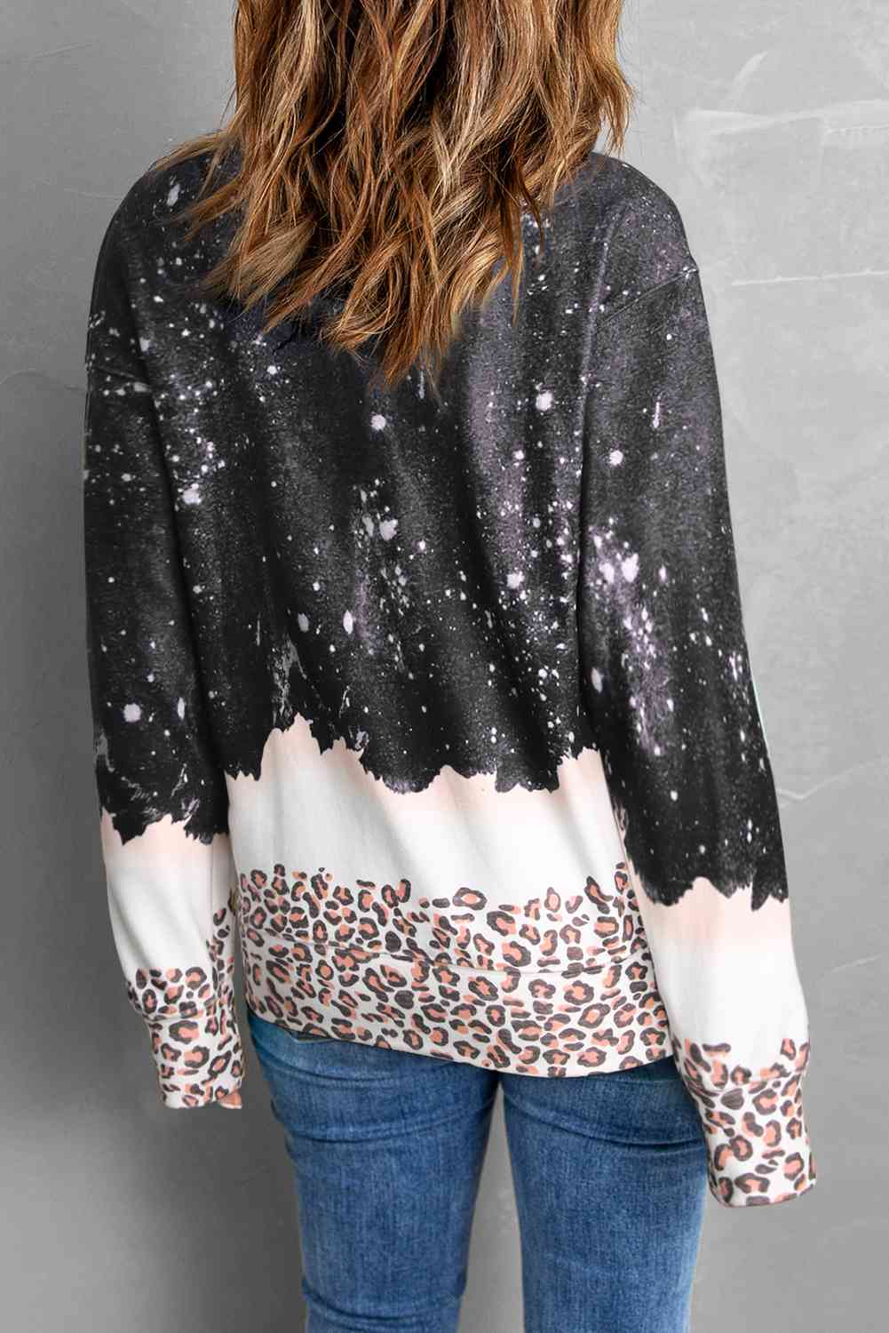 TEXAS Graphic Leopard Sweatshirt