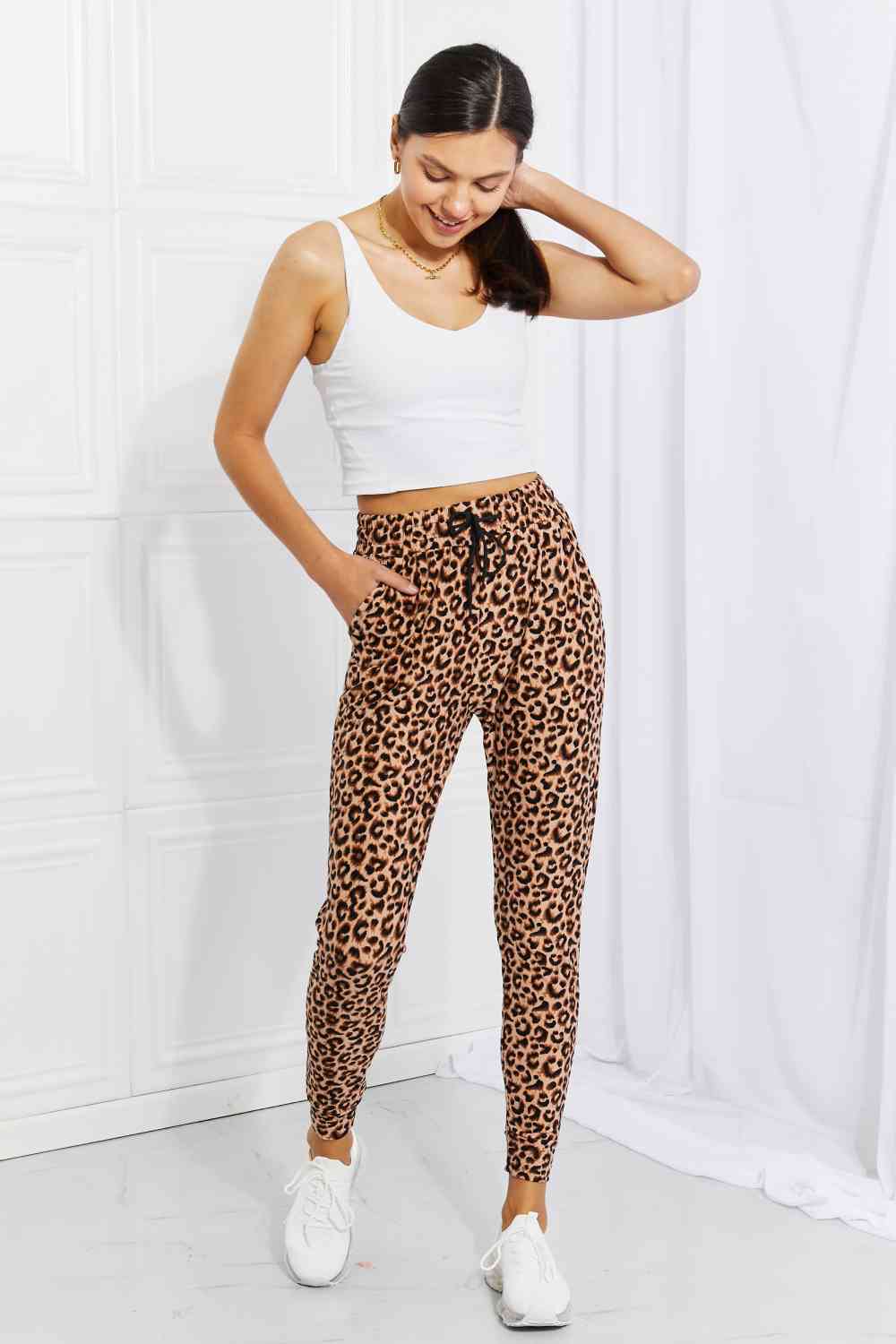 Spotted Downtown Leopard Print Joggers