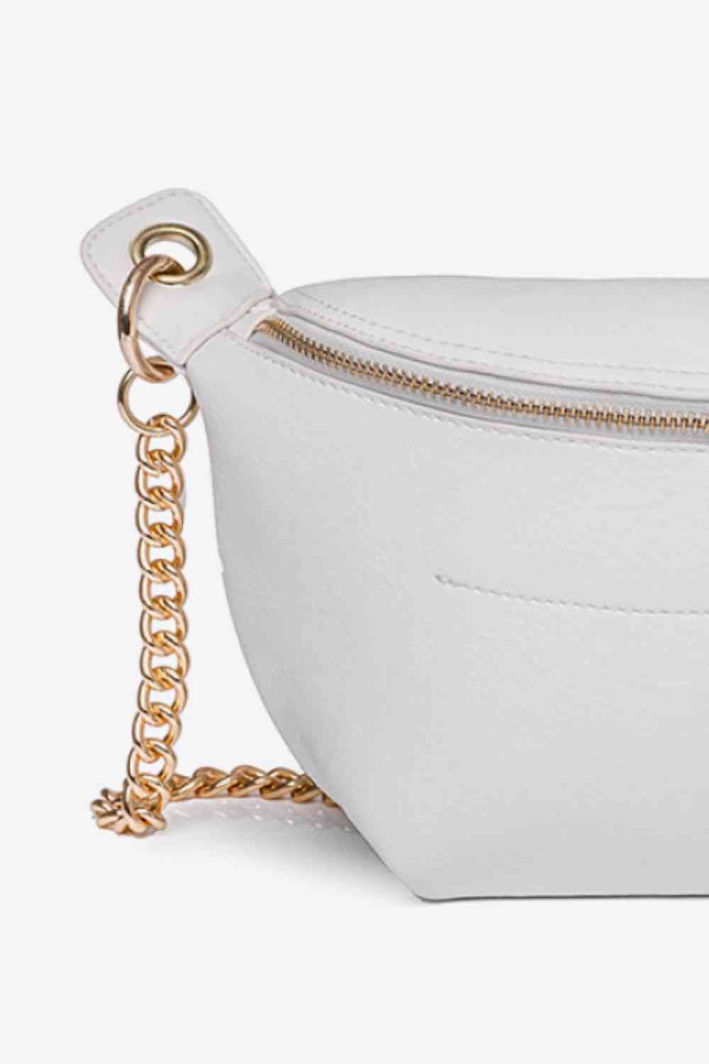 PU Leather Chain Strap Crossbody Bag