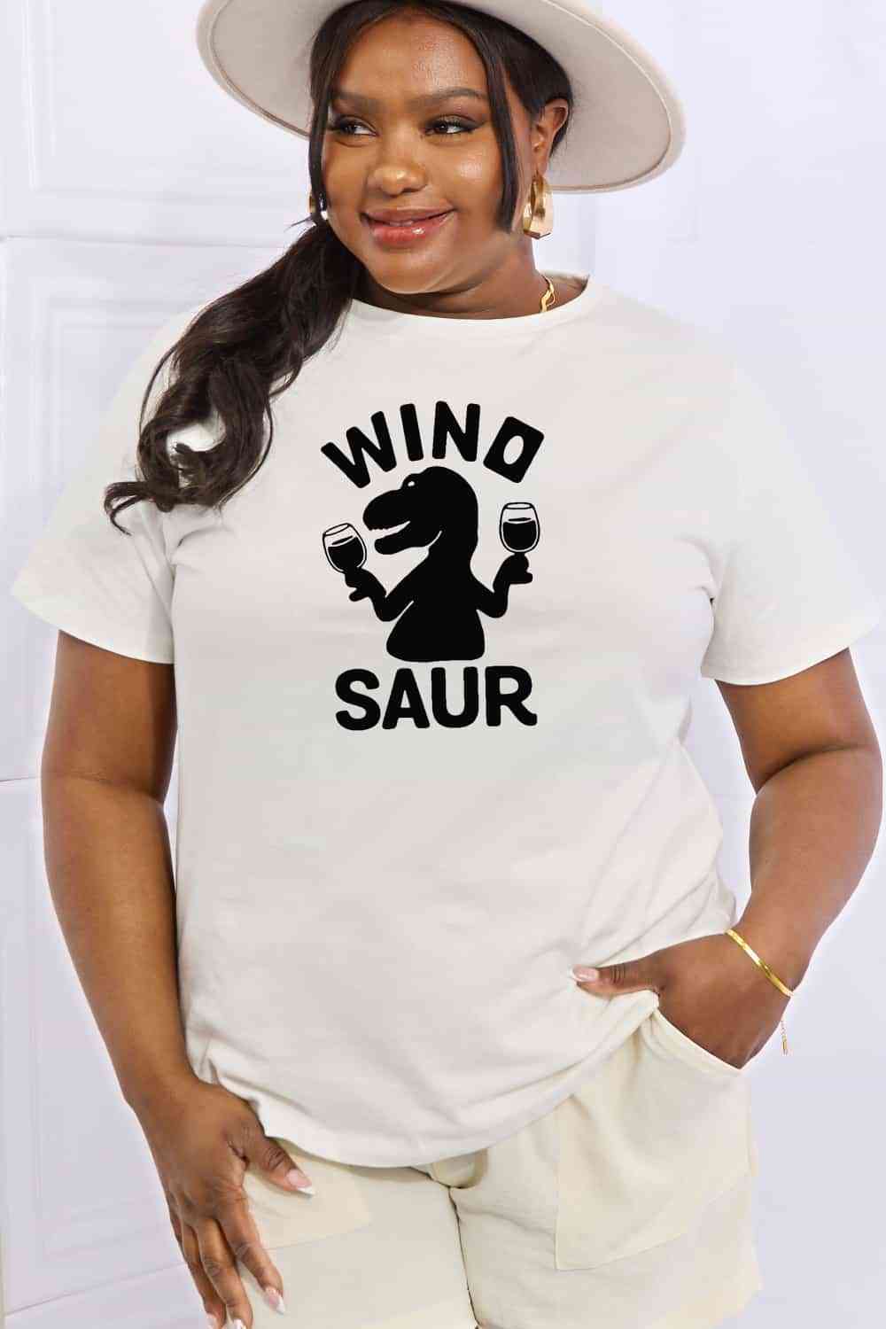 Simply Love Full Size WINOSAUR Graphic Cotton T-Shirt