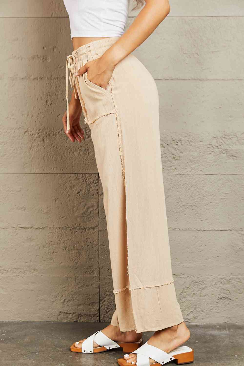 Love Me Mineral Wash Wide Leg Pants