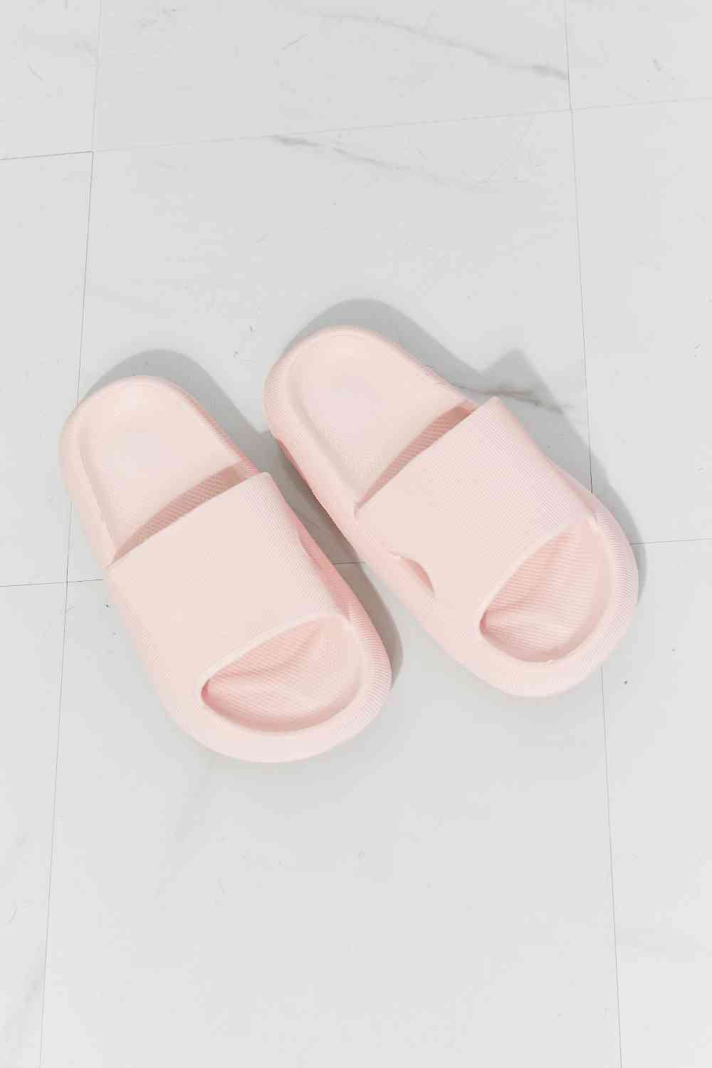 Arms Around Me Open Toe Slide in Pink