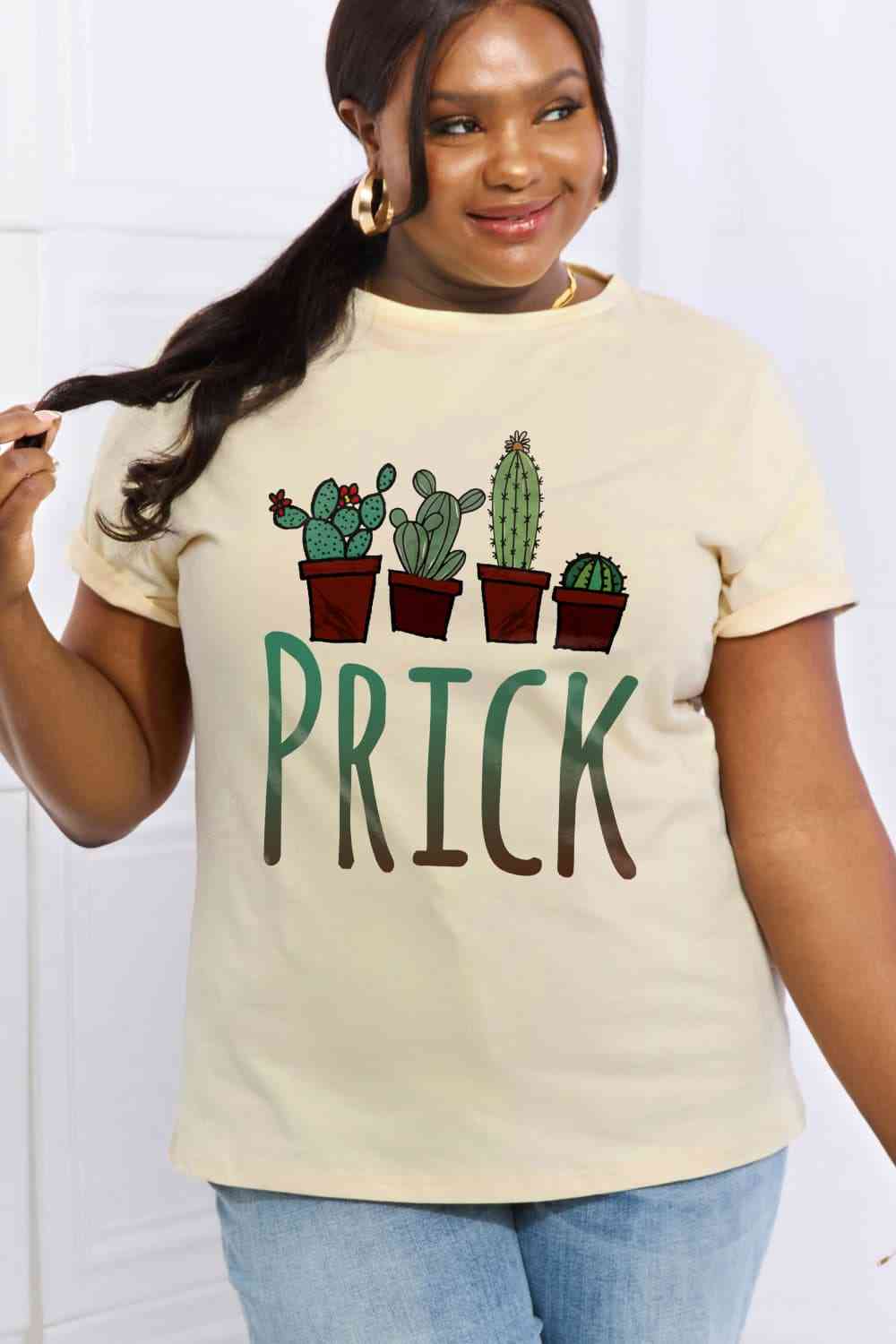 Simply Love Full Size PRICK Graphic Cotton Tee