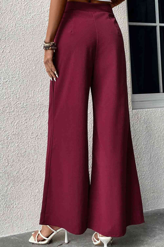 Tie Front Wide Leg Pants