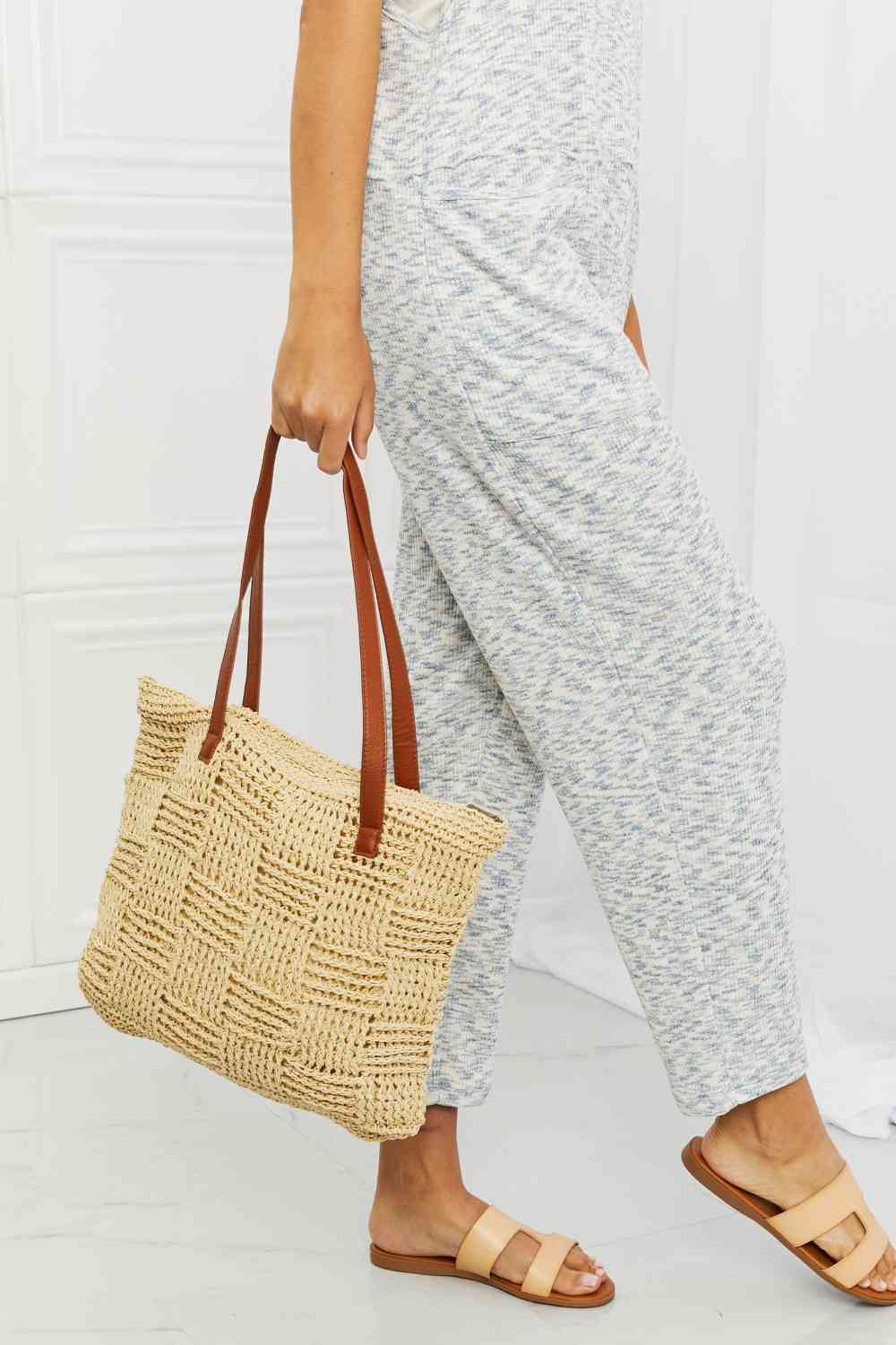 Picnic Date Straw Tote Bag