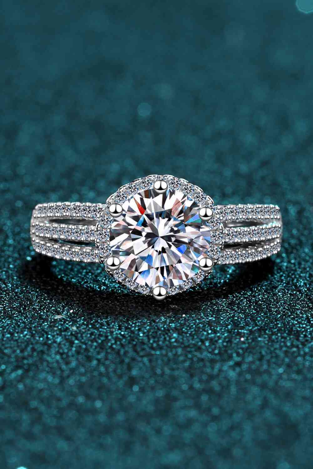 Sterling Silver Moissanite Ring