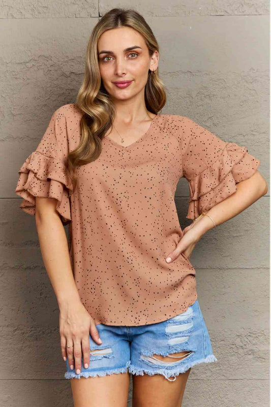 Darling Delights Polka Dot Woven Top